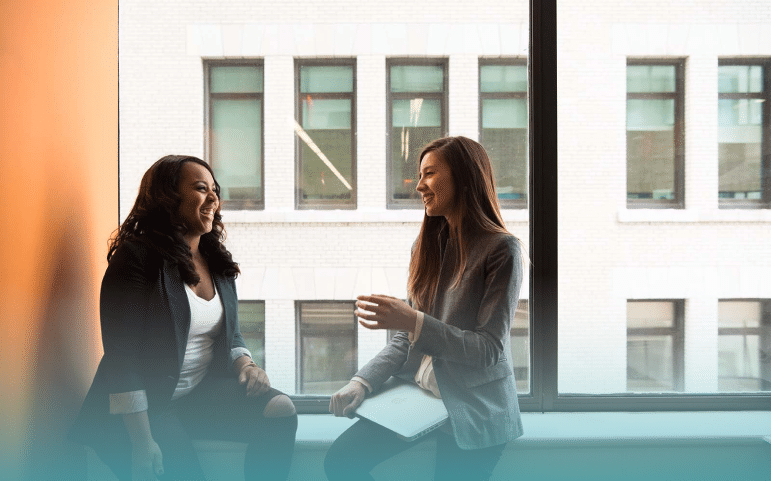 Two Women Chatting